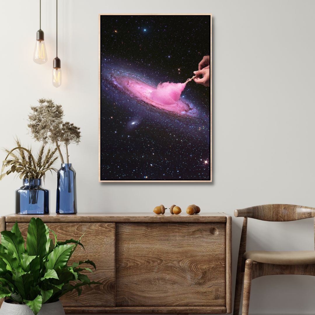 Cosmic Cotton Candy Retro Art - Designity Art