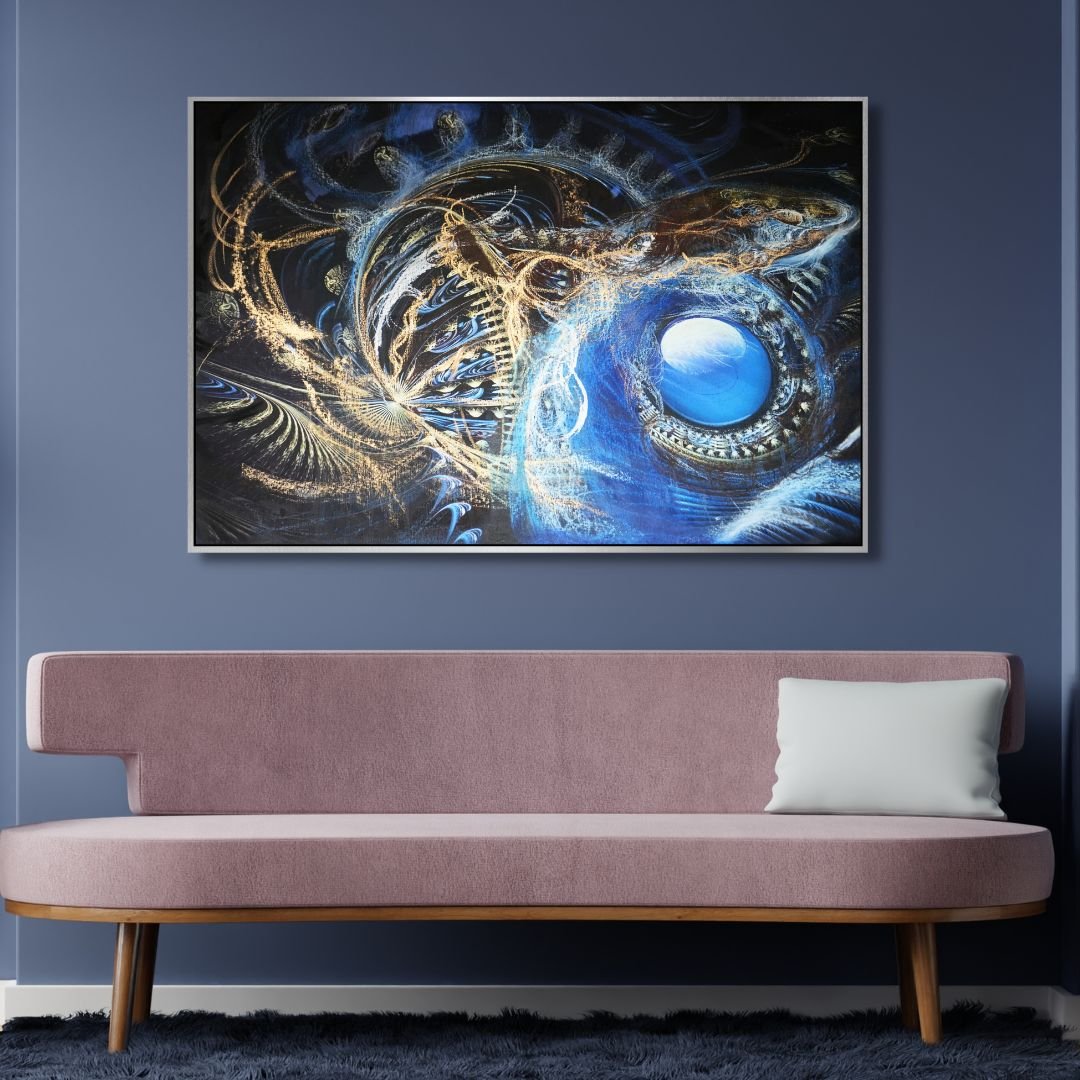 "Cosmic Lizard" Abstract Art - Designity Art