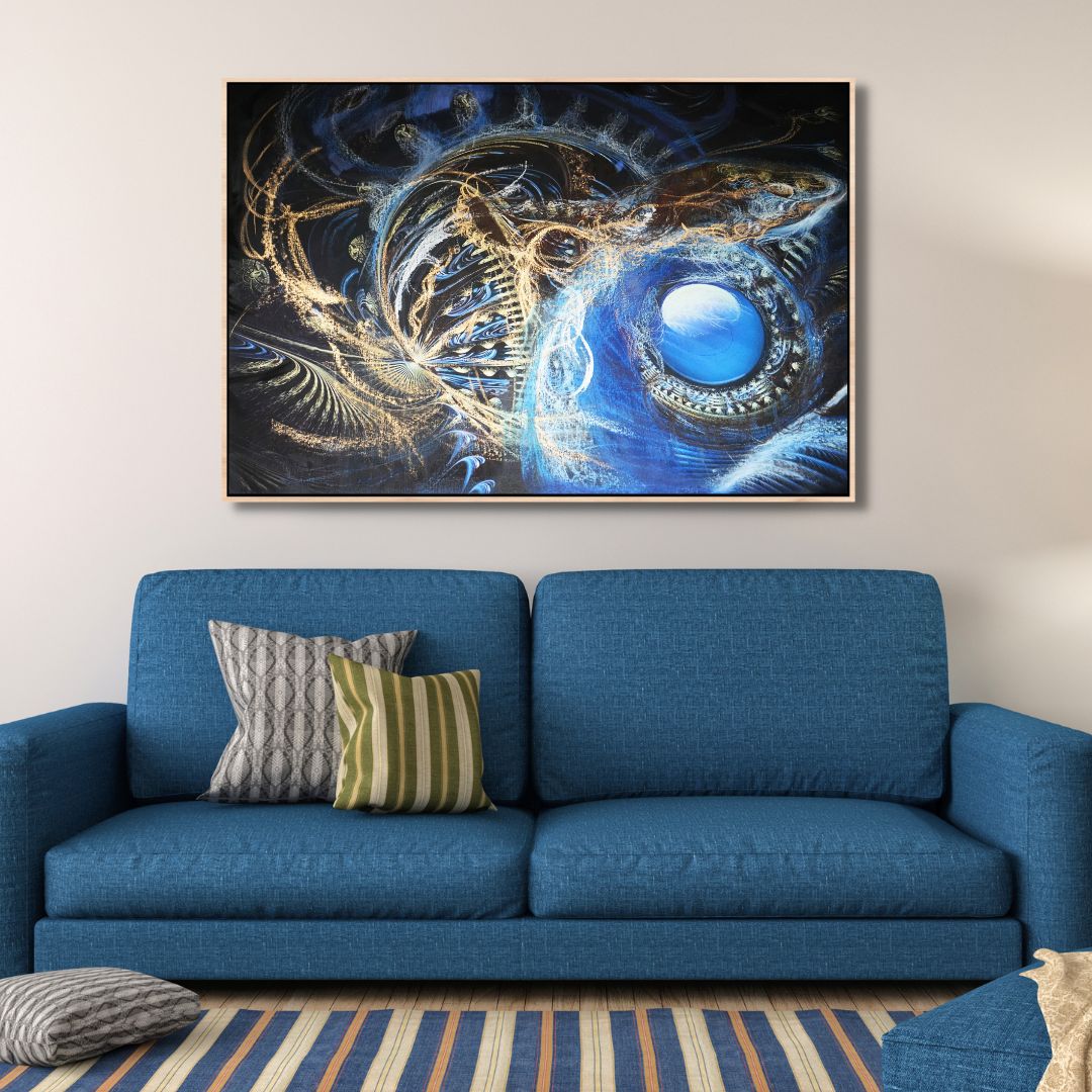 "Cosmic Lizard" Abstract Art - Designity Art