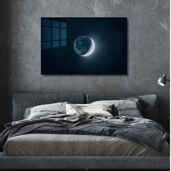 Crescent Moon Acrylic Glass Art - Designity Art