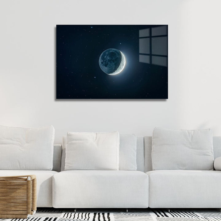 Crescent Moon Acrylic Glass Art - Designity Art