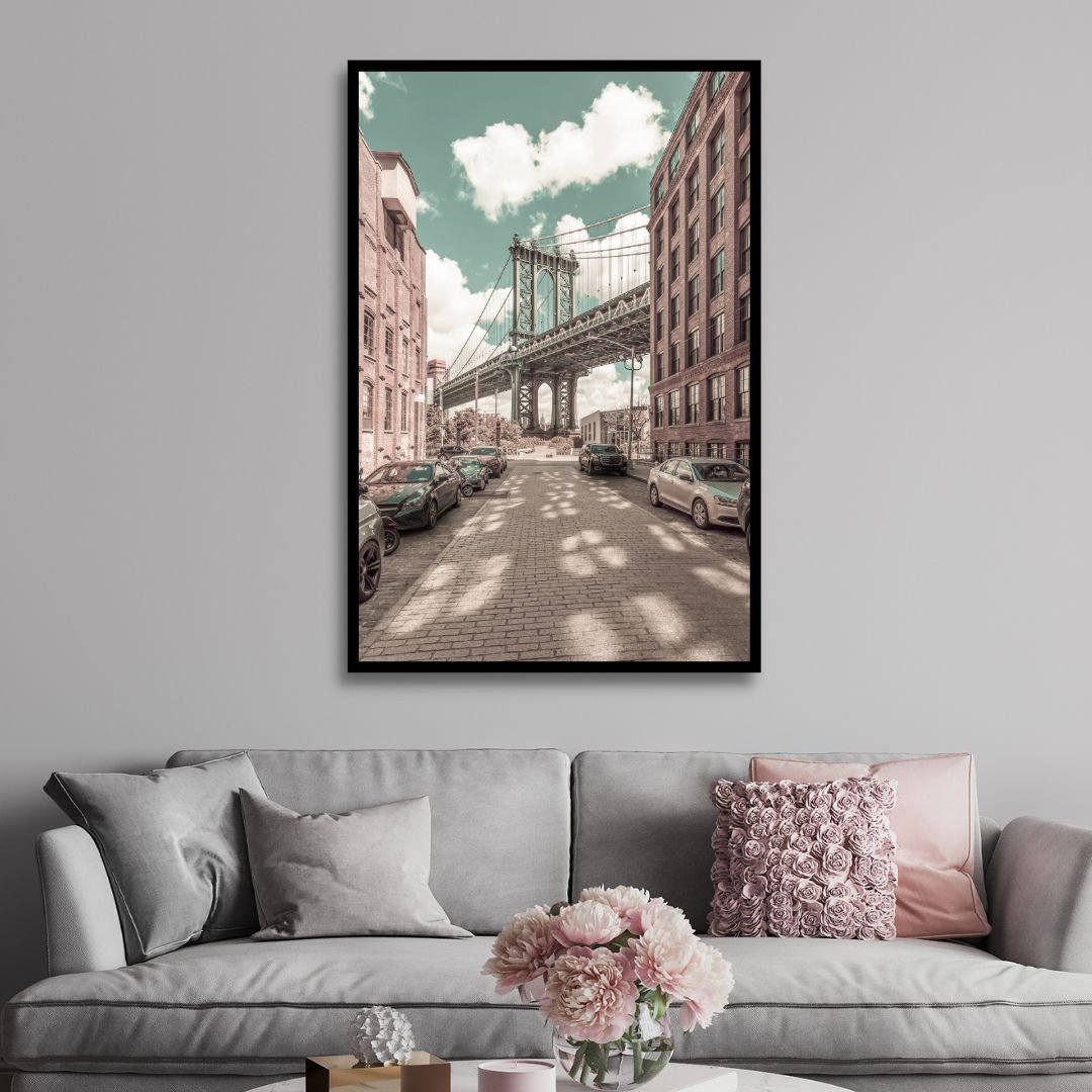 DUMBO - Brooklyn Bridge Vintage Art - Designity Art