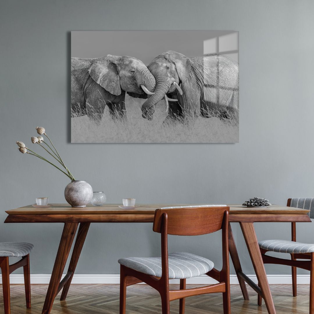 Elephants Love Acrylic Glass Art - Designity Art