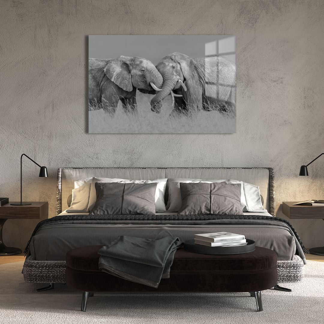 Elephants Love Acrylic Glass Art - Designity Art