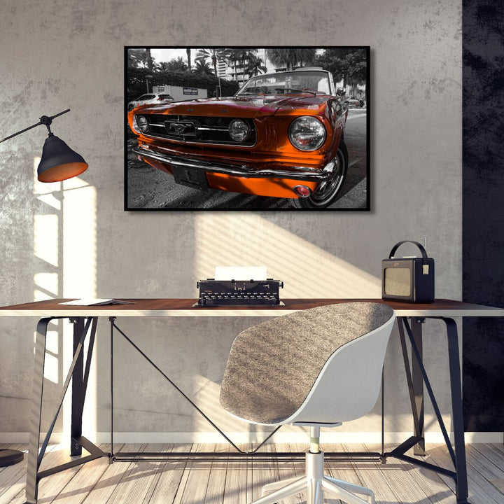 Ford Mustang Photography Canvas Art - Designity Art