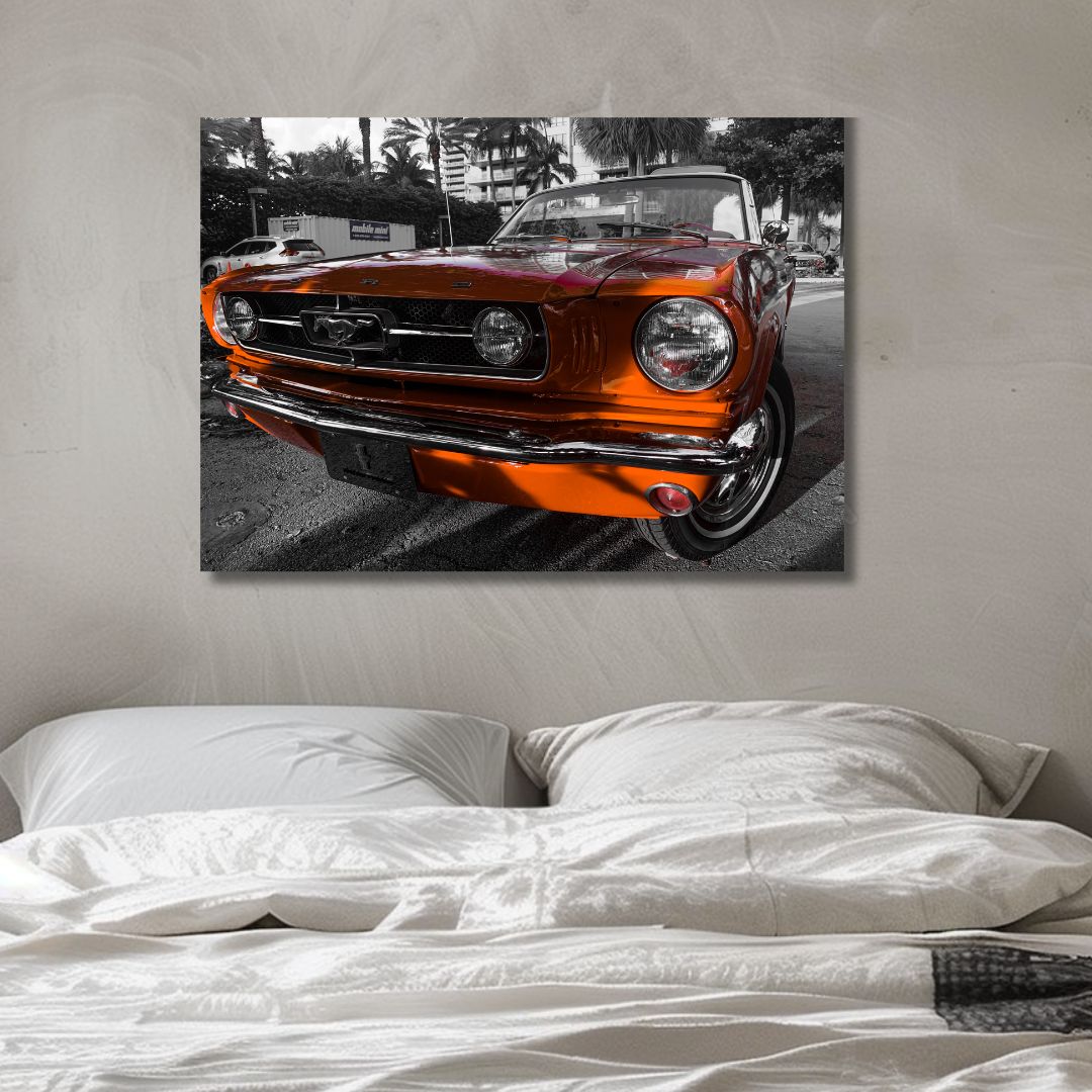 Ford Mustang Photography Canvas Art - Designity Art