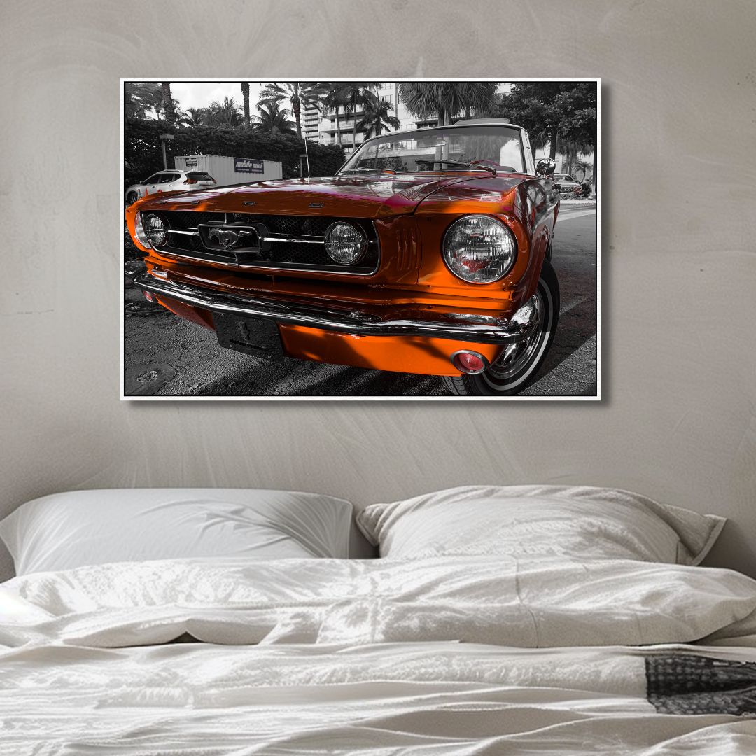 Ford Mustang Photography Canvas Art - Designity Art