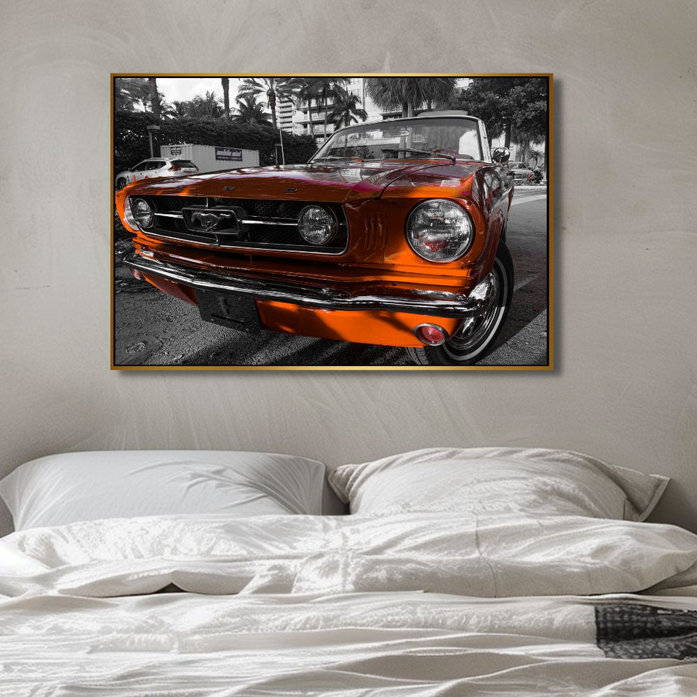 Ford Mustang Photography Canvas Art - Designity Art