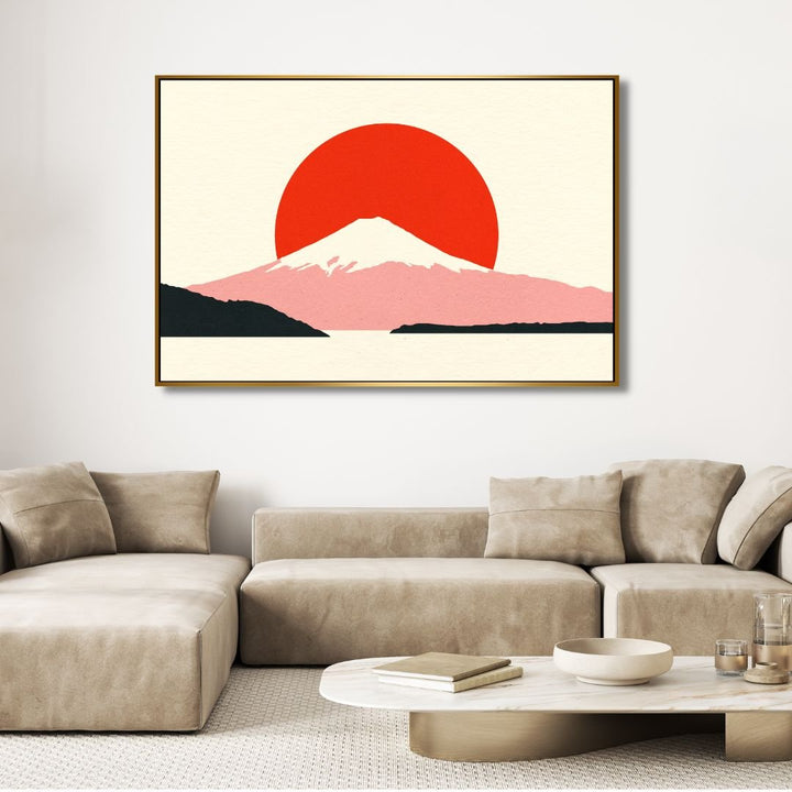 Fuji Sun Retro Art - Designity Art