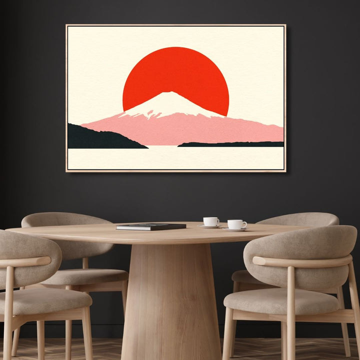 Fuji Sun Retro Art - Designity Art