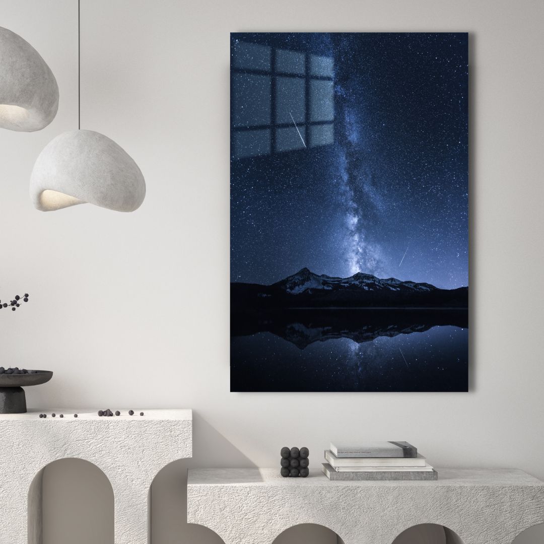 Galaxies Reflection Acrylic Glass Art - Designity Art