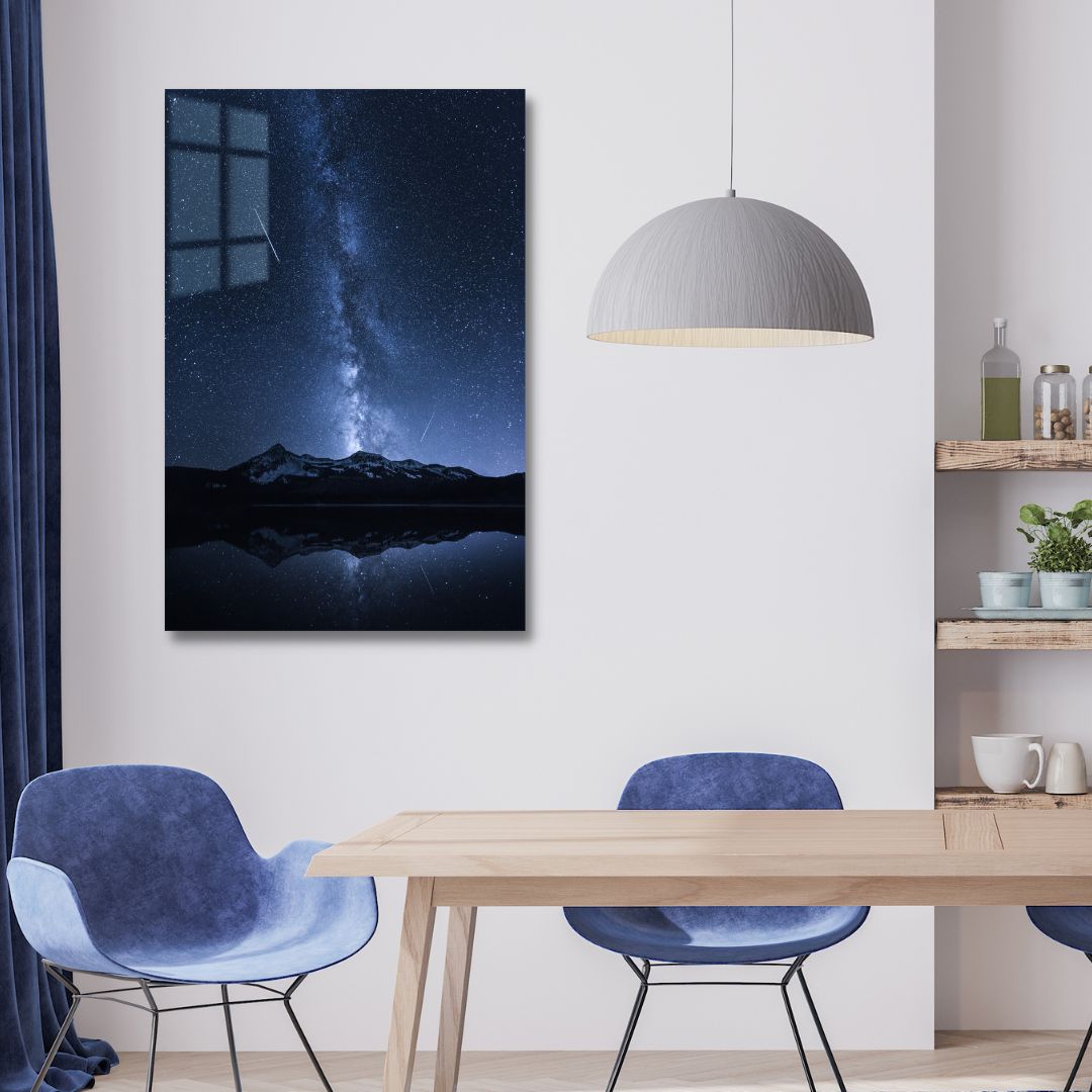 Galaxies Reflection Acrylic Glass Art - Designity Art