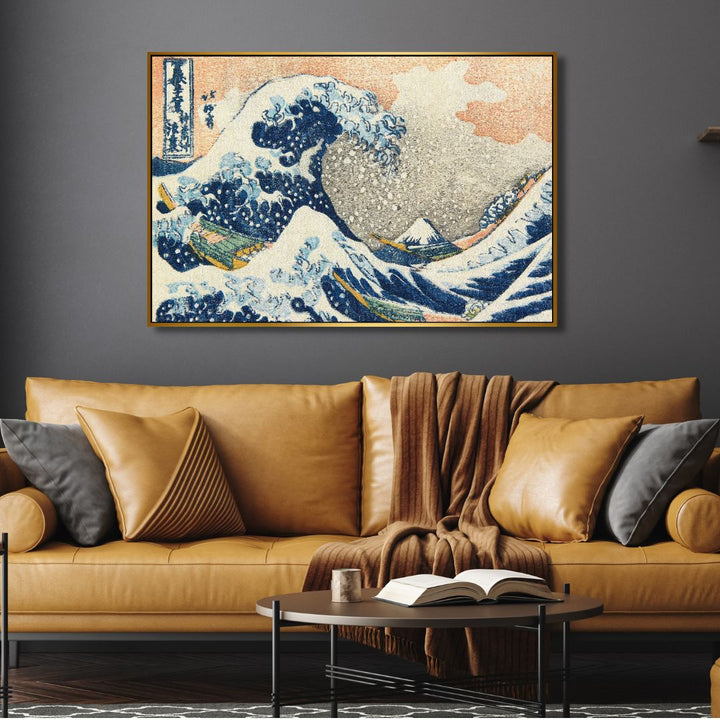 Hokusai's Under the Wave Off Kanagawa Retro Art - Designity Art