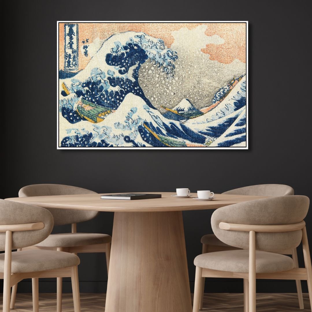 Hokusai's Under the Wave Off Kanagawa Retro Art - Designity Art