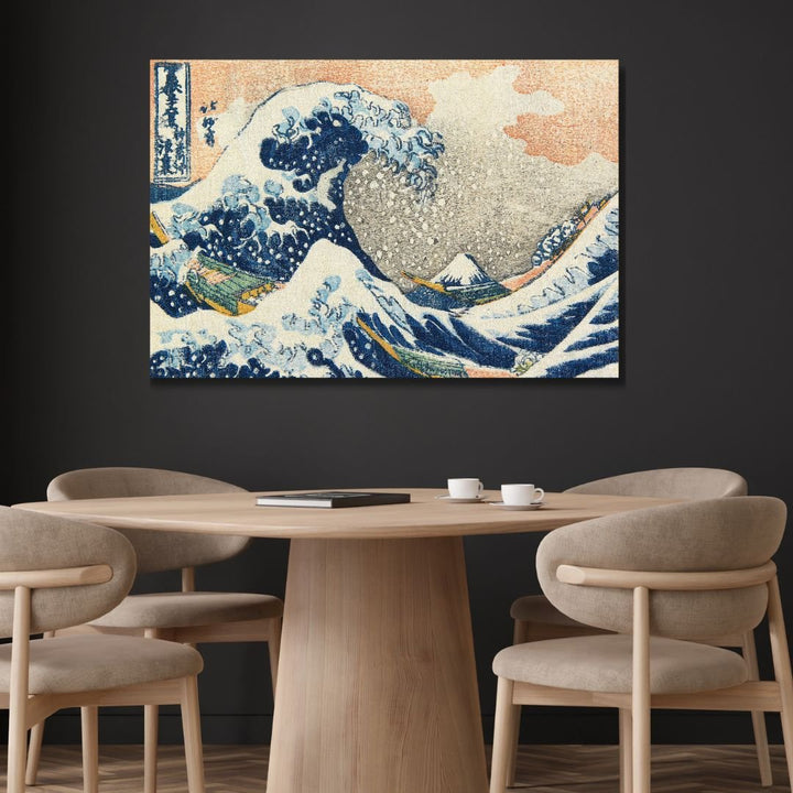 Hokusai's Under the Wave Off Kanagawa Retro Art - Designity Art