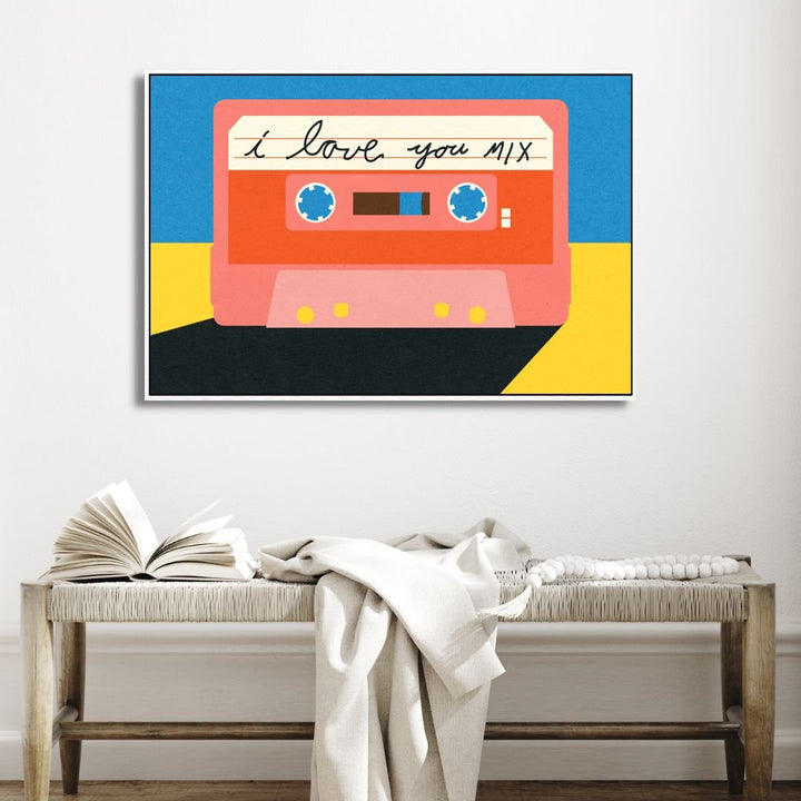 I Love You Mix Retro Art - Designity Art