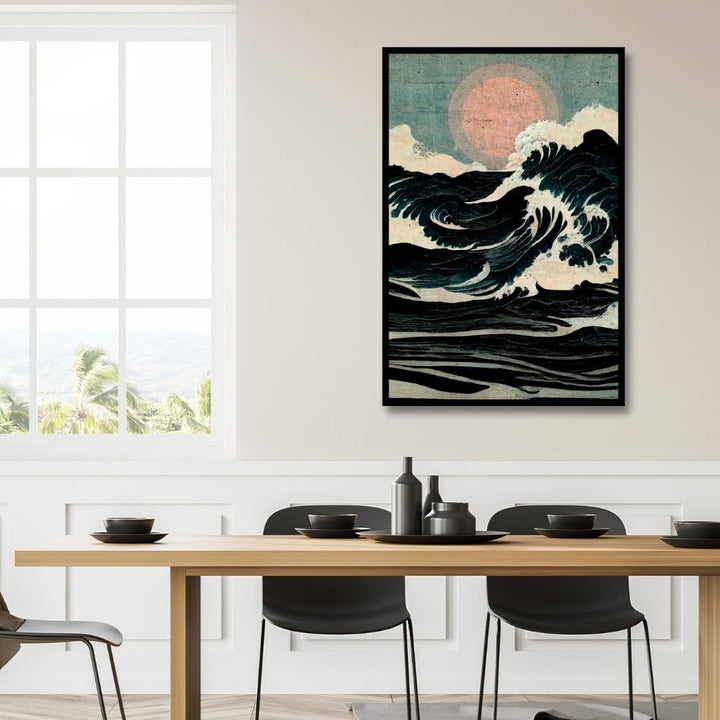 Japandi Style Wild Waves - Designity Art