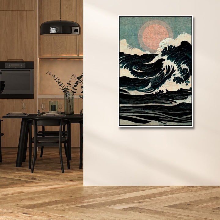 Japandi Style Wild Waves - Designity Art