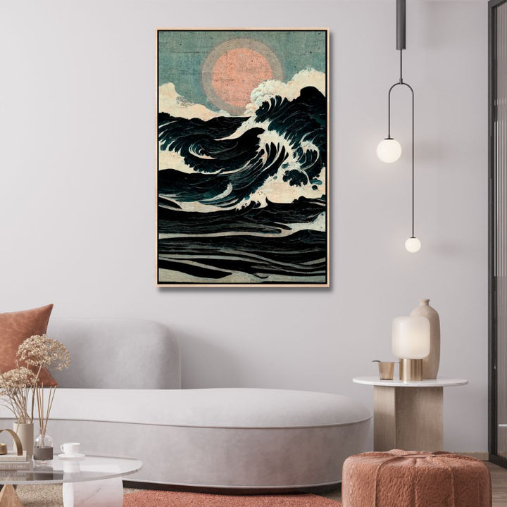 Japandi Style Wild Waves - Designity Art