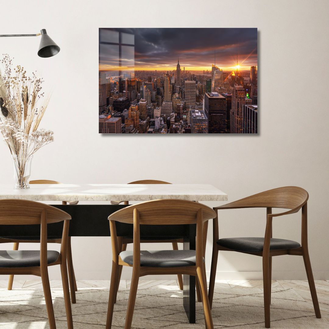 Manhattan View Acrylic Glass Art - Designity Art