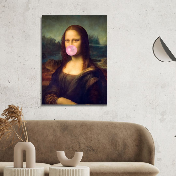 Mona Lisa Bubble Gum Retro Art - Designity Art