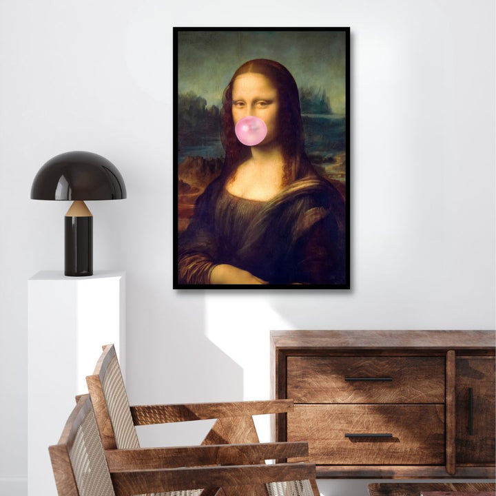 Mona Lisa Bubble Gum Retro Art - Designity Art