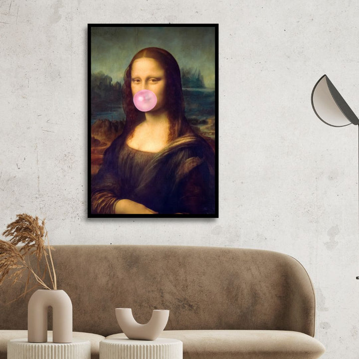 Mona Lisa Bubble Gum Retro Art - Designity Art