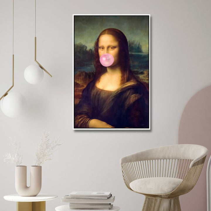 Mona Lisa Bubble Gum Retro Art - Designity Art