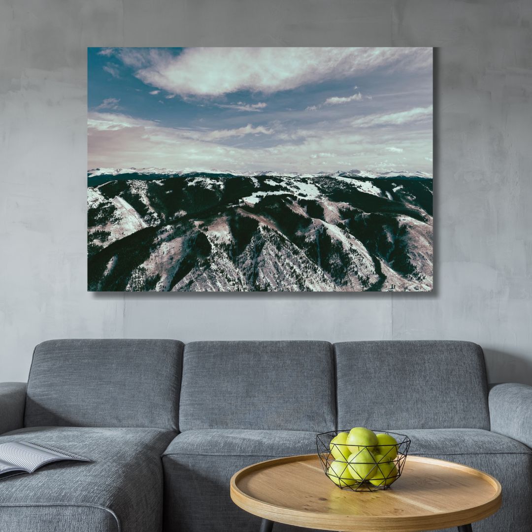 Mountains Photography Canvas Art - Designity Art