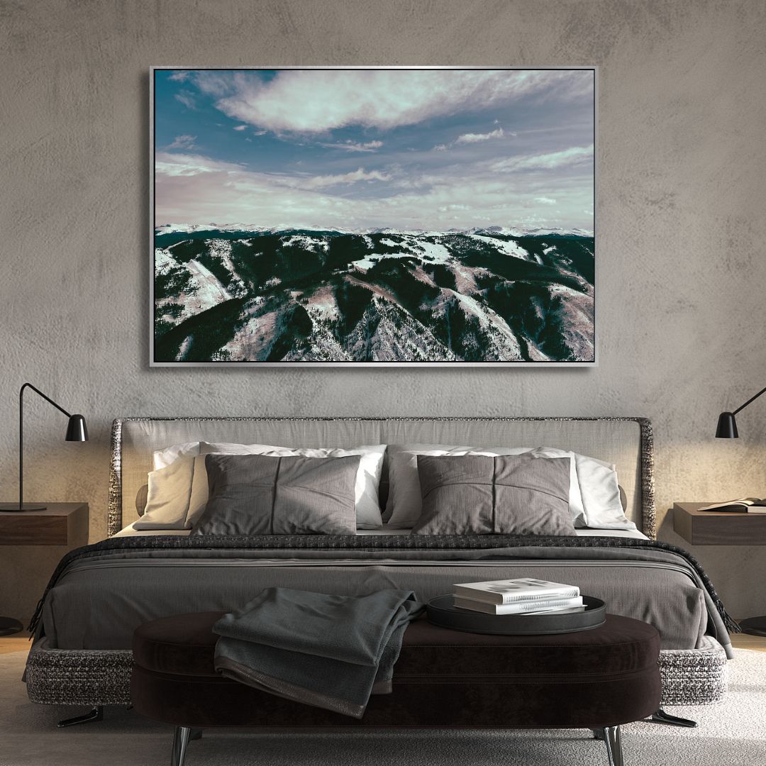 Mountains Photography Canvas Art - Designity Art