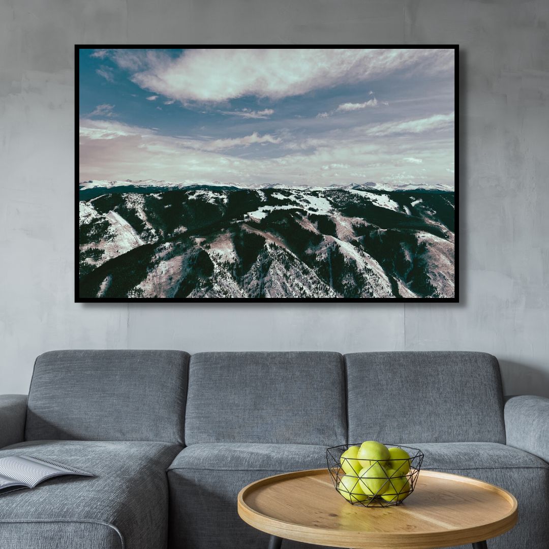 Mountains Photography Canvas Art - Designity Art