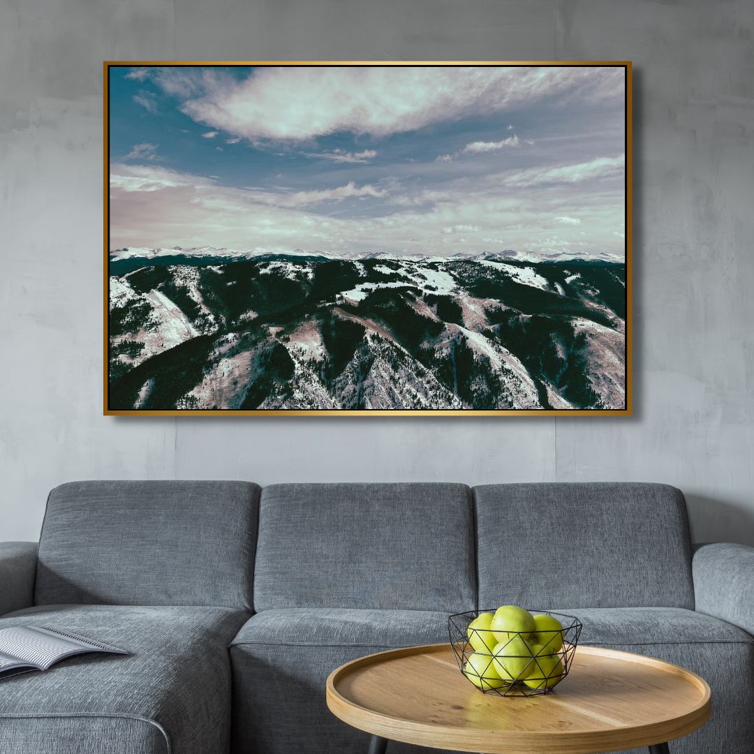 Mountains Photography Canvas Art - Designity Art