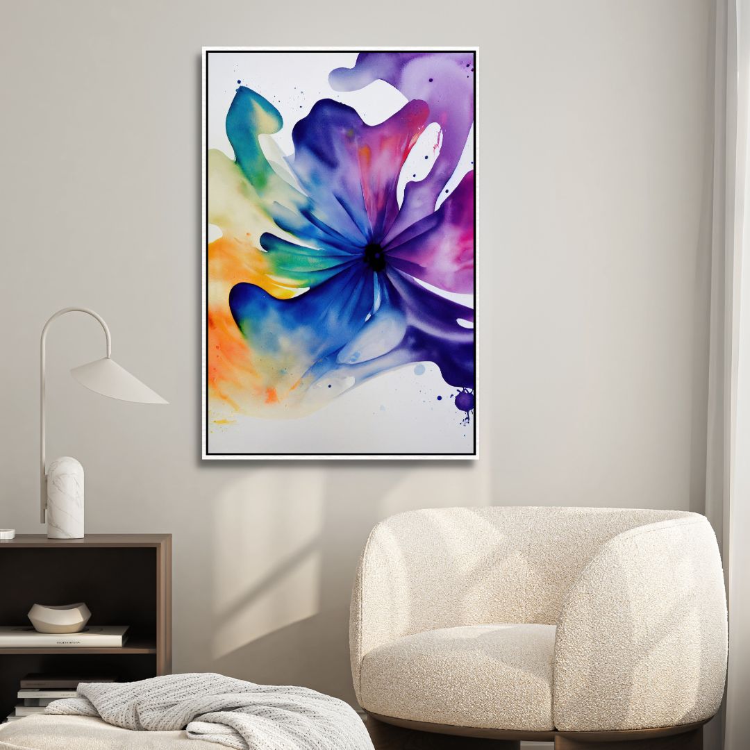 Nature Inspired Abstract Watercolor Flower Art - Designity Art