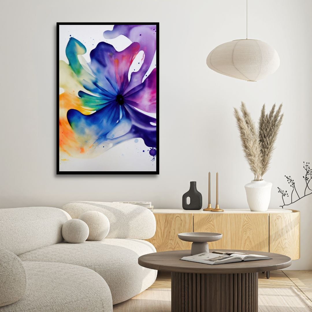 Nature Inspired Abstract Watercolor Flower Art - Designity Art