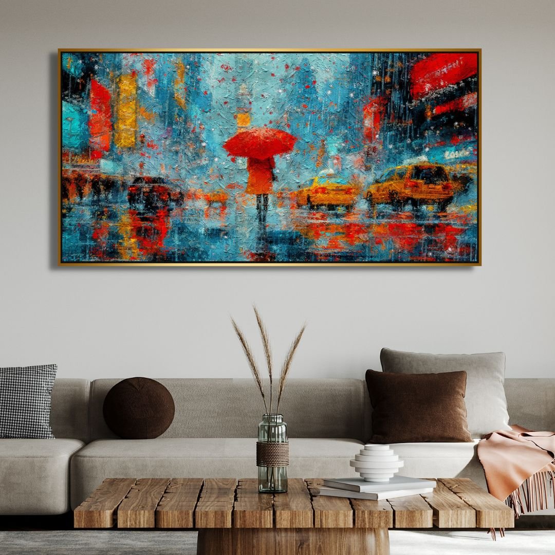 New York City Rainy Day Abstract Art - Designity Art