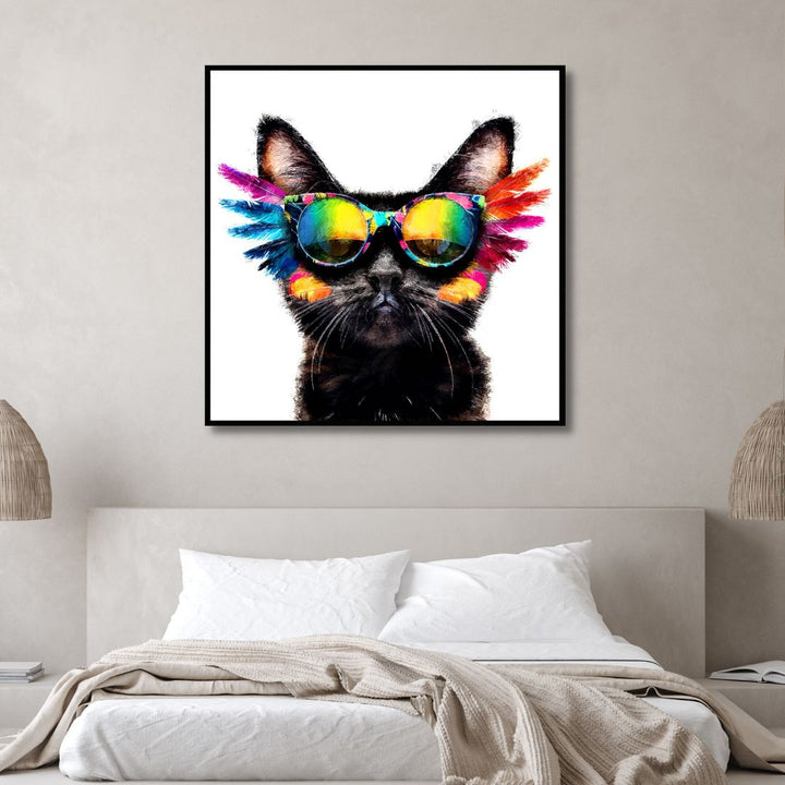 Party Cat Portrait Art - Designity Art