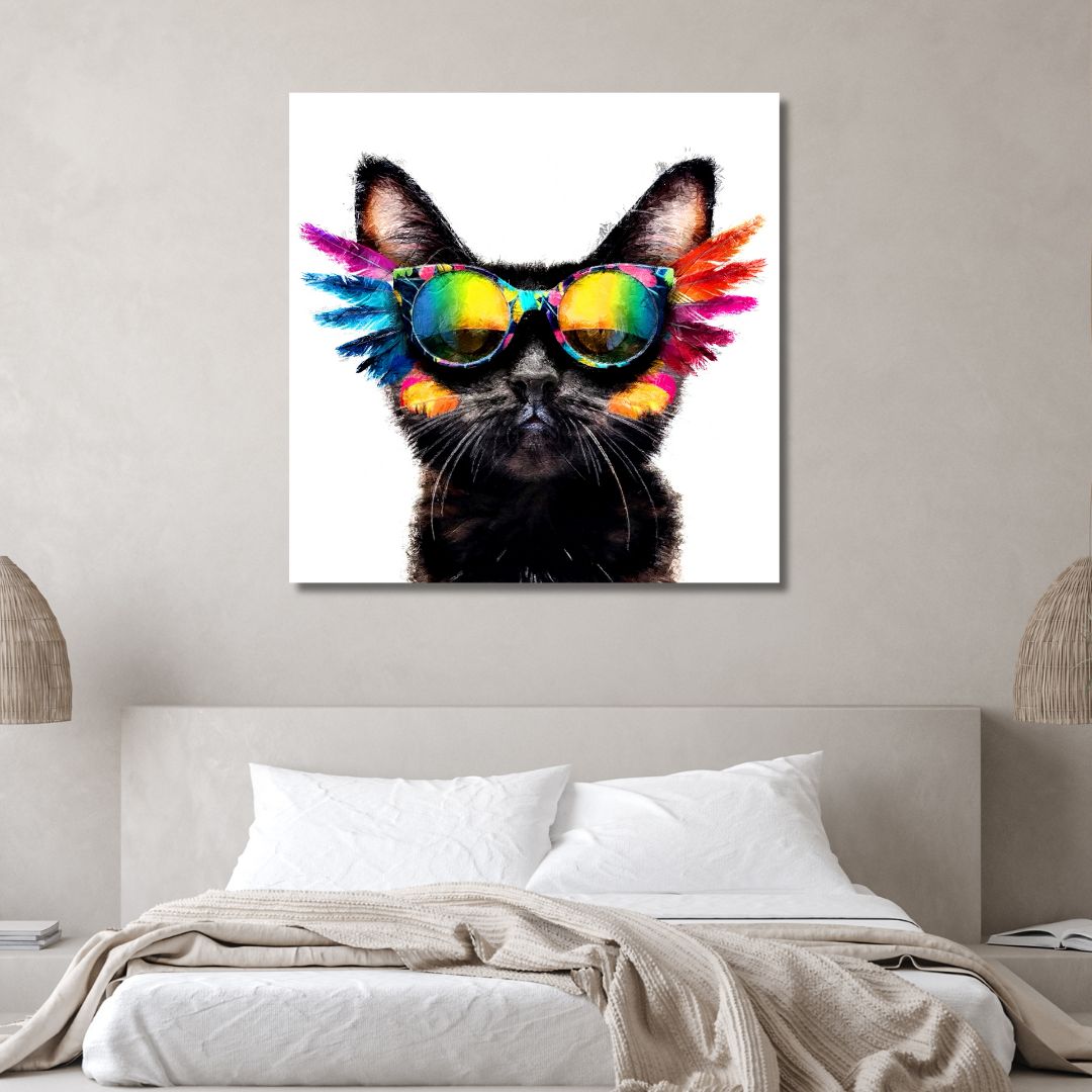 Party Cat Portrait Art - Designity Art