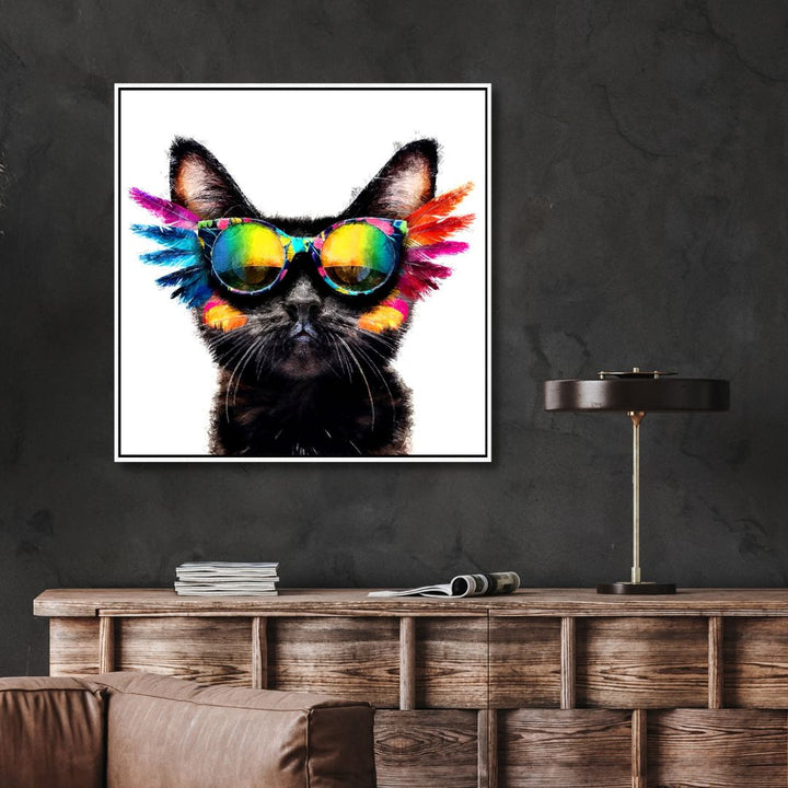 Party Cat Portrait Art - Designity Art