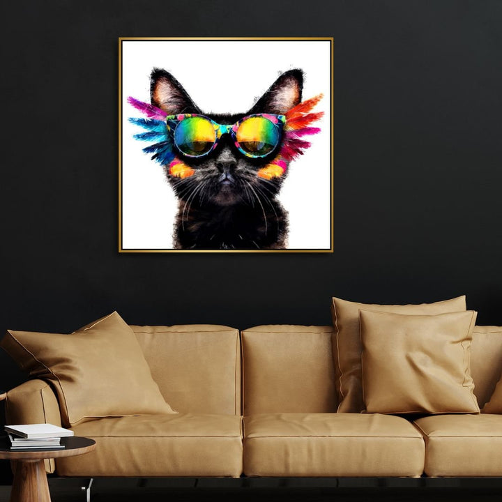 Party Cat Portrait Art - Designity Art