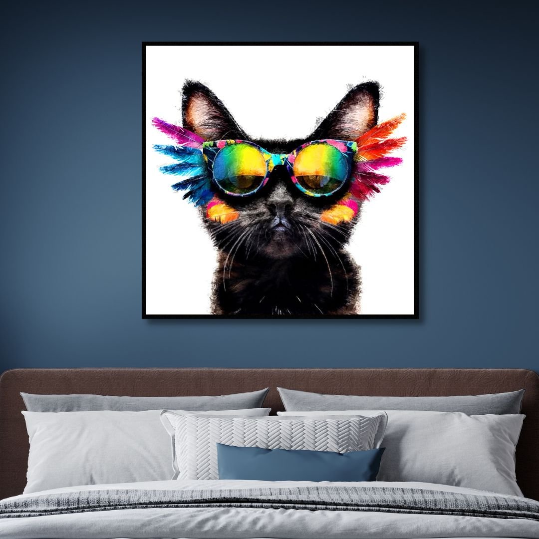 Party Cat Portrait Art - Designity Art