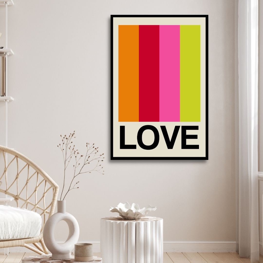 Retro LOVE Art - Designity Art