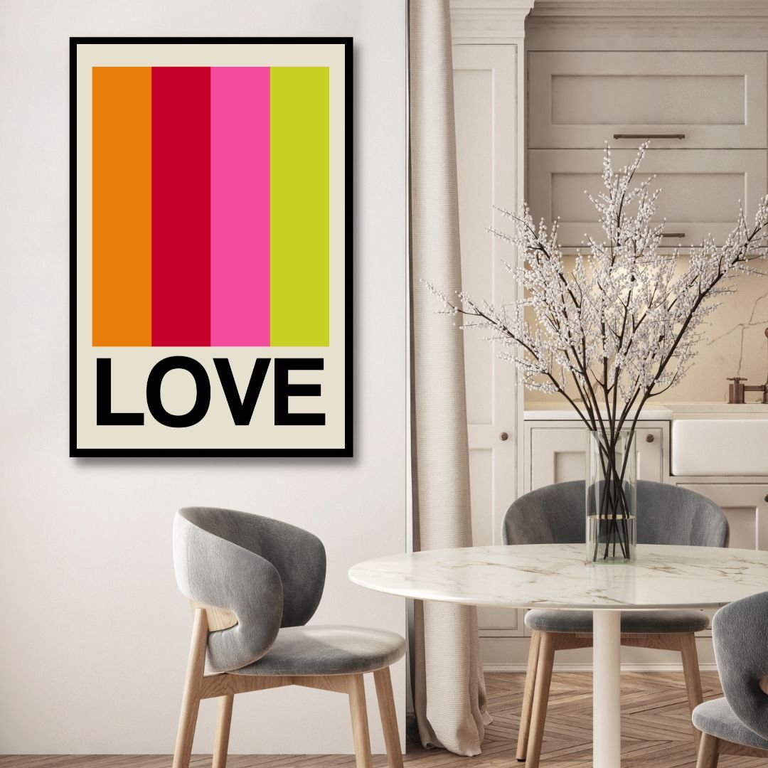 Retro LOVE Art - Designity Art