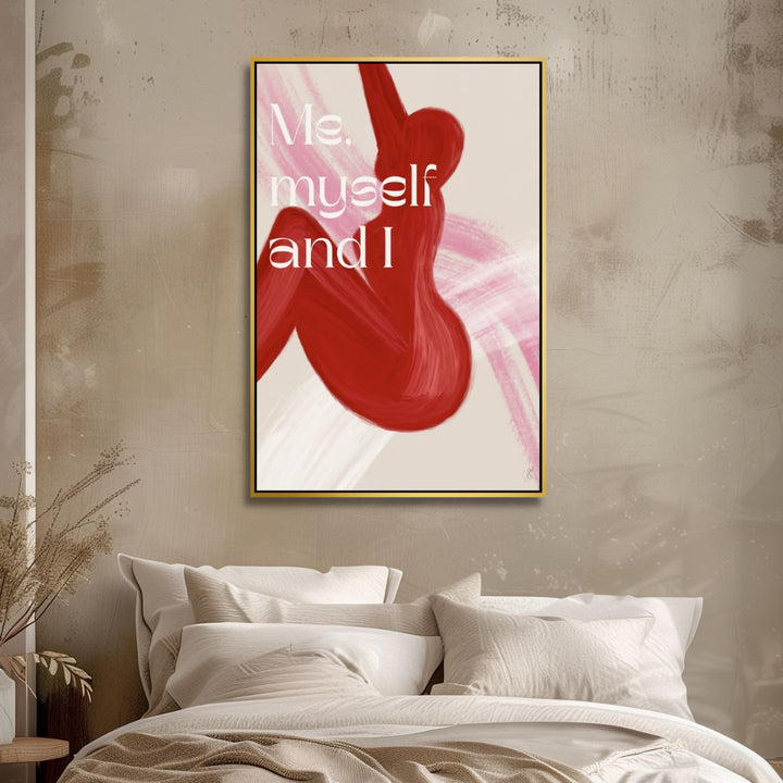 "Self Love" Pink and Red Abstract Art - Designity Art