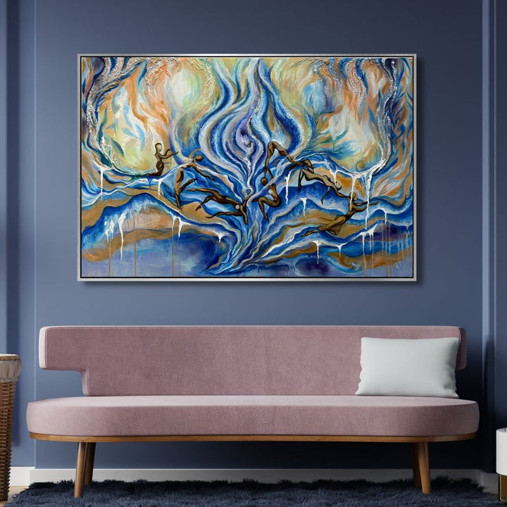 "Sit with the Fire of Life" Abstract Art - Designity Art