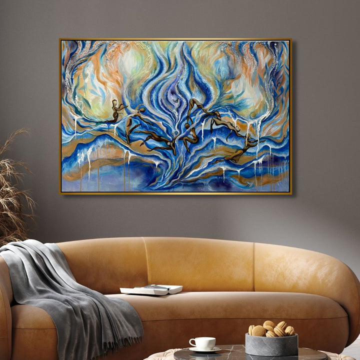 "Sit with the Fire of Life" Abstract Art - Designity Art