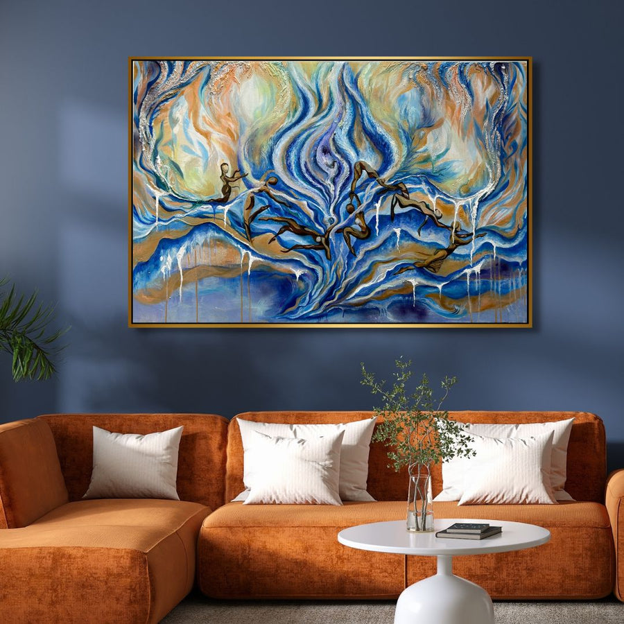 "Sit with the Fire of Life" Abstract Art - Designity Art