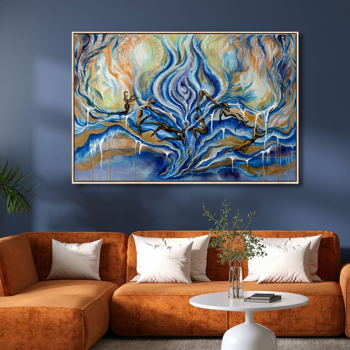 "Sit with the Fire of Life" Abstract Art - Designity Art