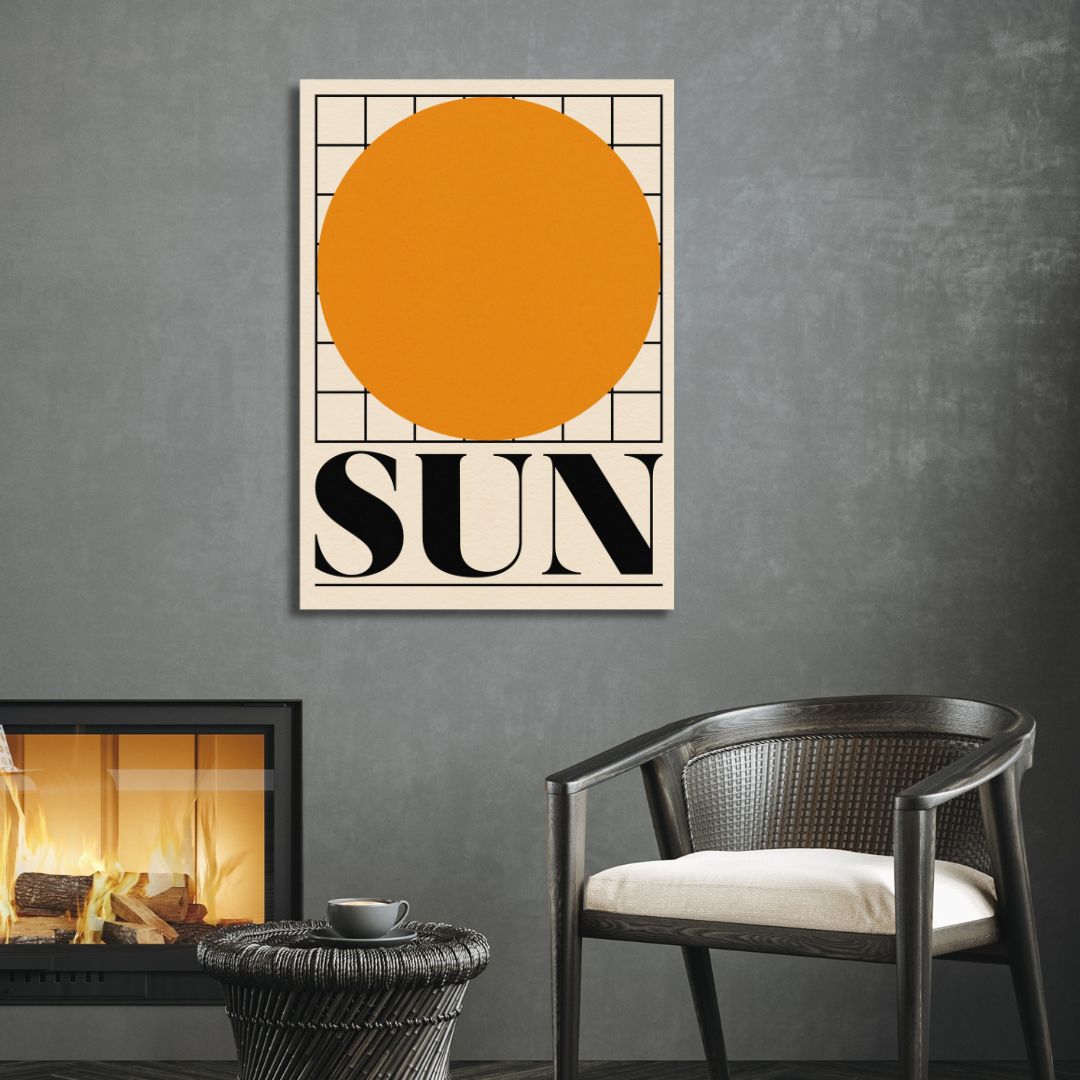 Sun & Moon Retro Art - Designity Art