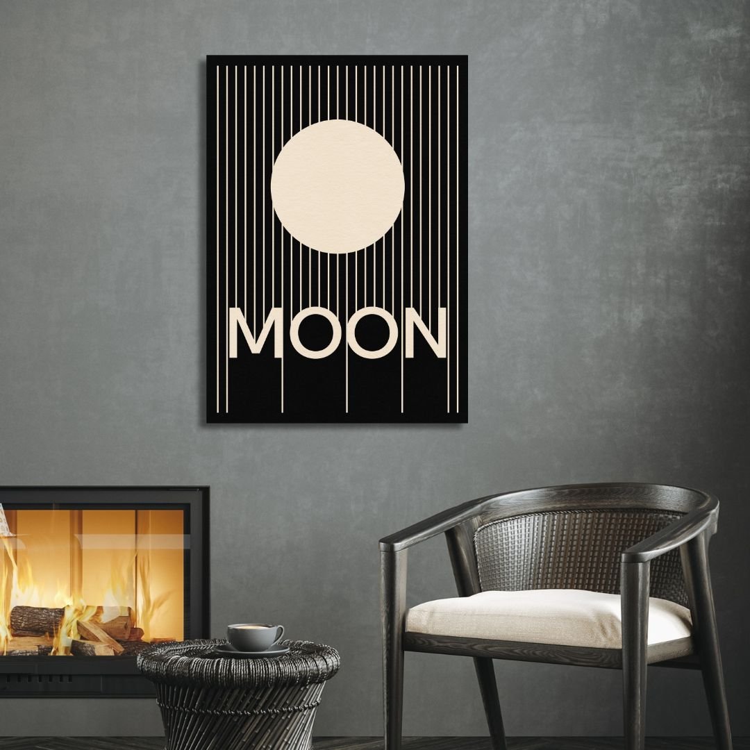 Sun & Moon Retro Art - Designity Art