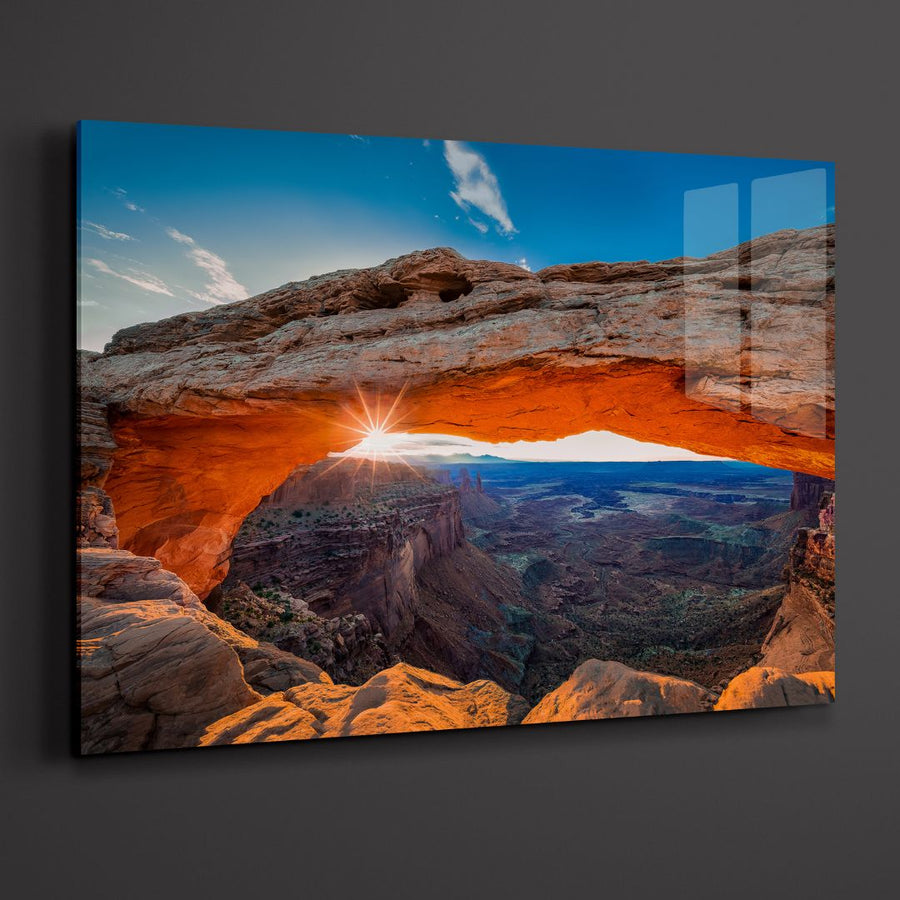 Sunrise at Mesa Arch Acrylic Glass Art - Designity Art